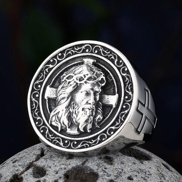 Men`s Fashion Lucky Creative Jesus Cross Ring